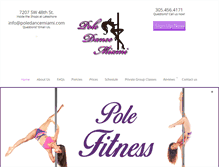 Tablet Screenshot of poledancemiami.com